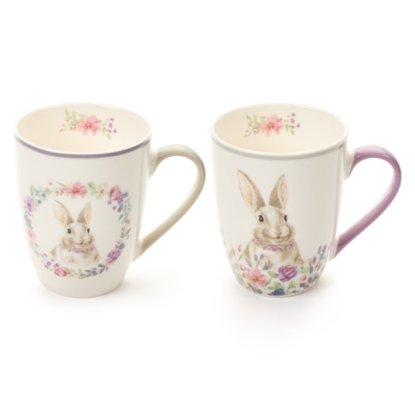lot de 2 tasses bunny en porcelaine