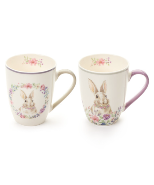 lot de 2 tasses bunny en porcelaine
