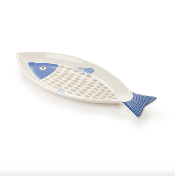 assiette à poisson en porcelaine 37x14,8x3cm 2