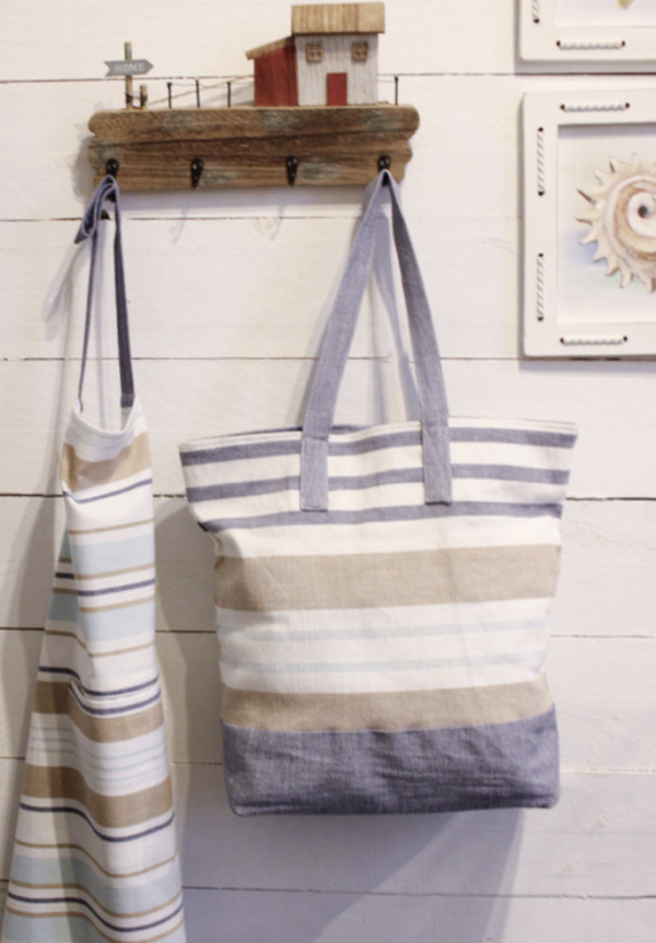 collection nautilus sac de plage + tablier de cuisine